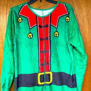 zip up Elf onesie